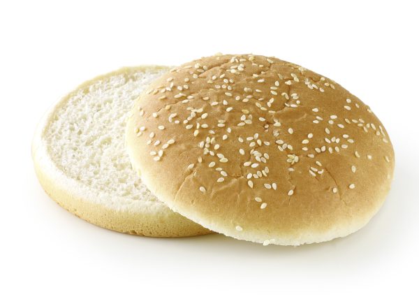 Hamburger Bun Sesame Seeds, sliced