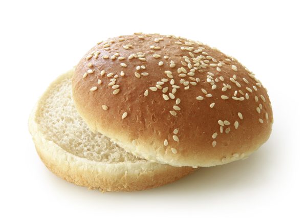 Hamburger Bun Sesame Seeds, sliced